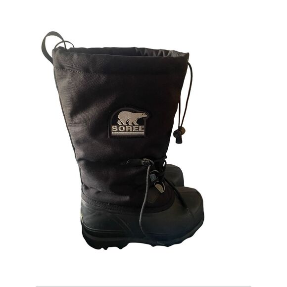 Sorel Mens Black Glacier Waterproof Heavy Duty Winter Snow Boots Size 7 - Picture 2 of 8